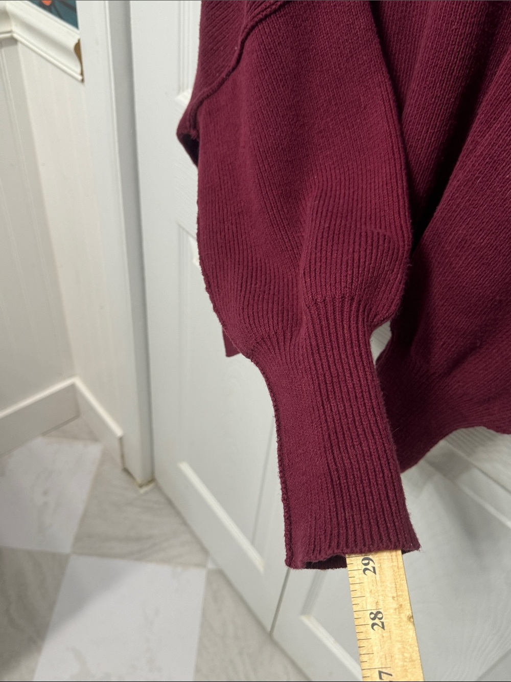Free people Easy Street Tunic Sweater In Burgundy S/P - Picture 6 of 14